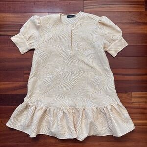 Soaked in Luxury - SLAMADO dress. Metallic gold & cream. Medium.